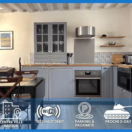 Les Remparts Apt Spacieux 1 Er Etage Renove Joliment Decore Bien Equipe Plein Centre Bayeux Proche Plages Du Debarquement Parking Gratuit A Proximite Eksteriør bilde